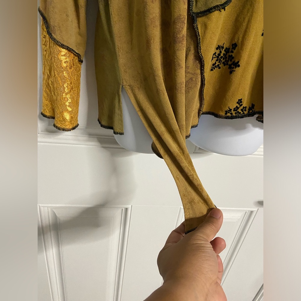 2- Staley Gretzinger Patchwork Knit Top - image 4